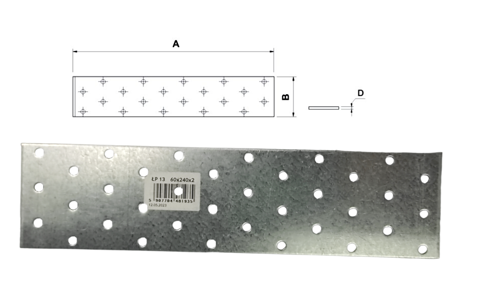 Łącznik płaski do drewna